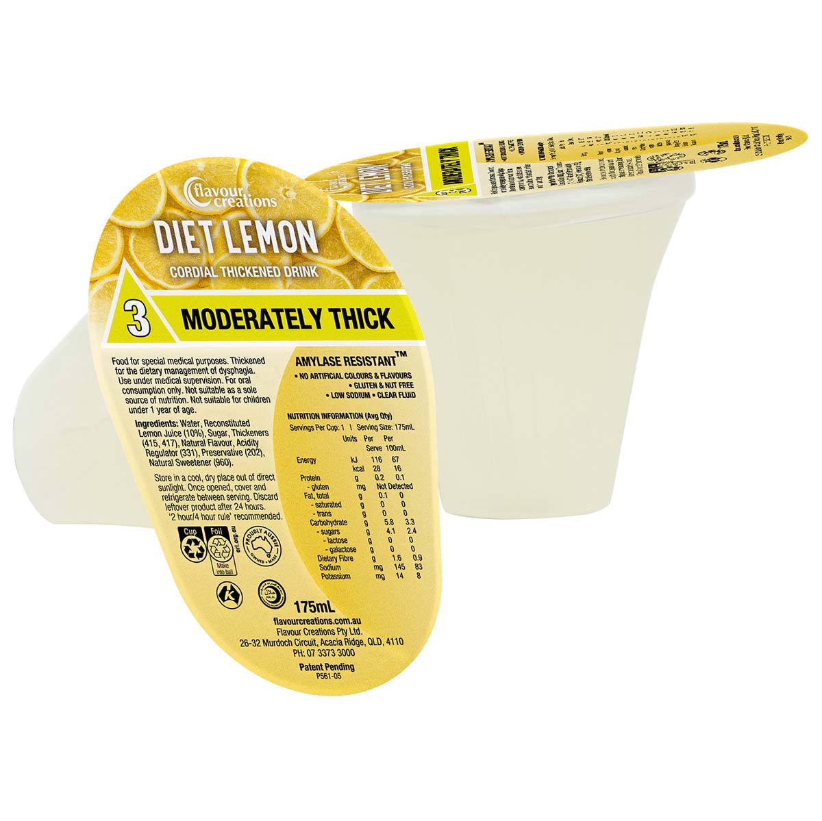 Diet Lemon Flavoured Thickened Cordial Drink - Image 3