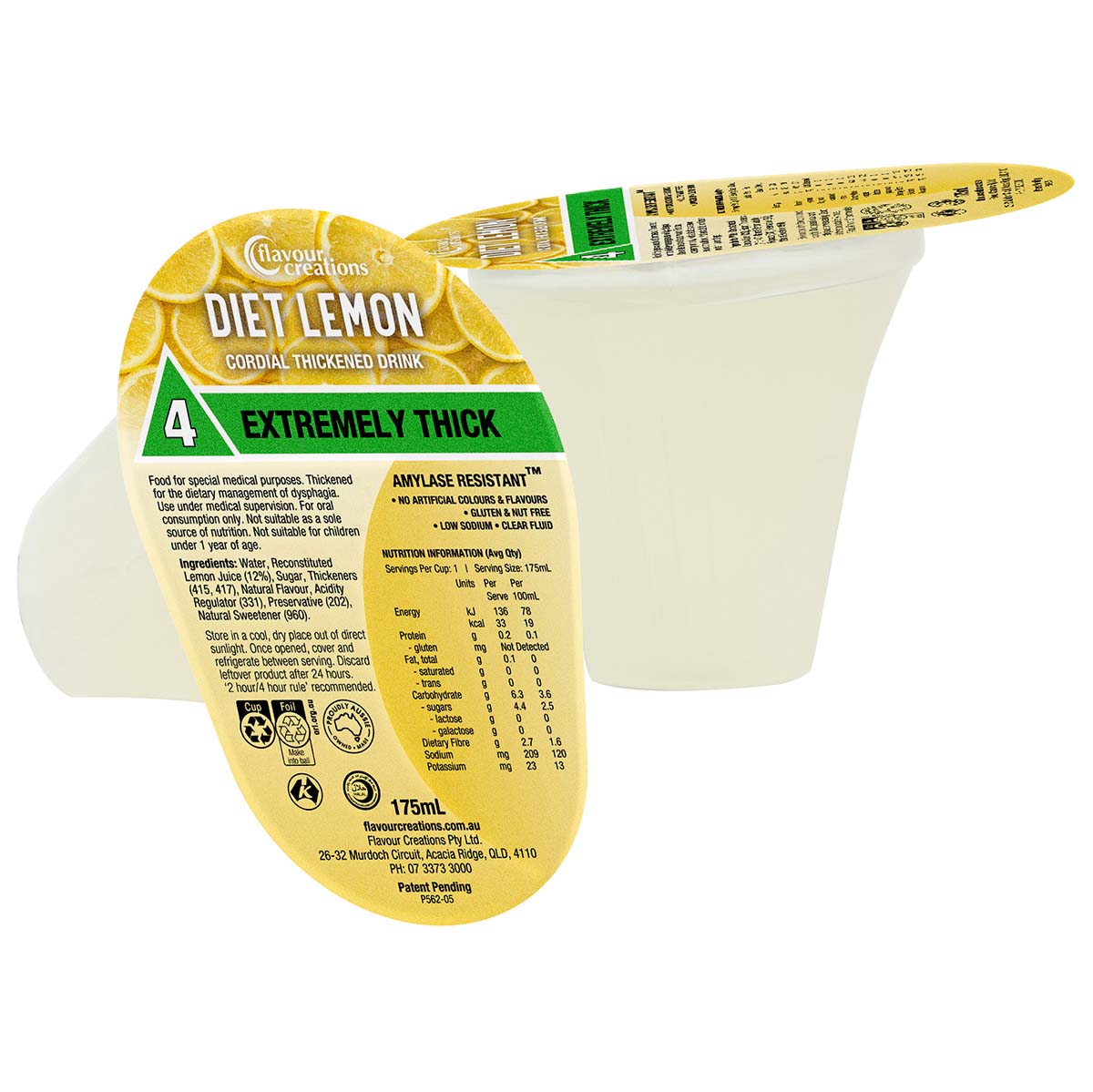 Diet Lemon Flavoured Thickened Cordial Drink - Image 2