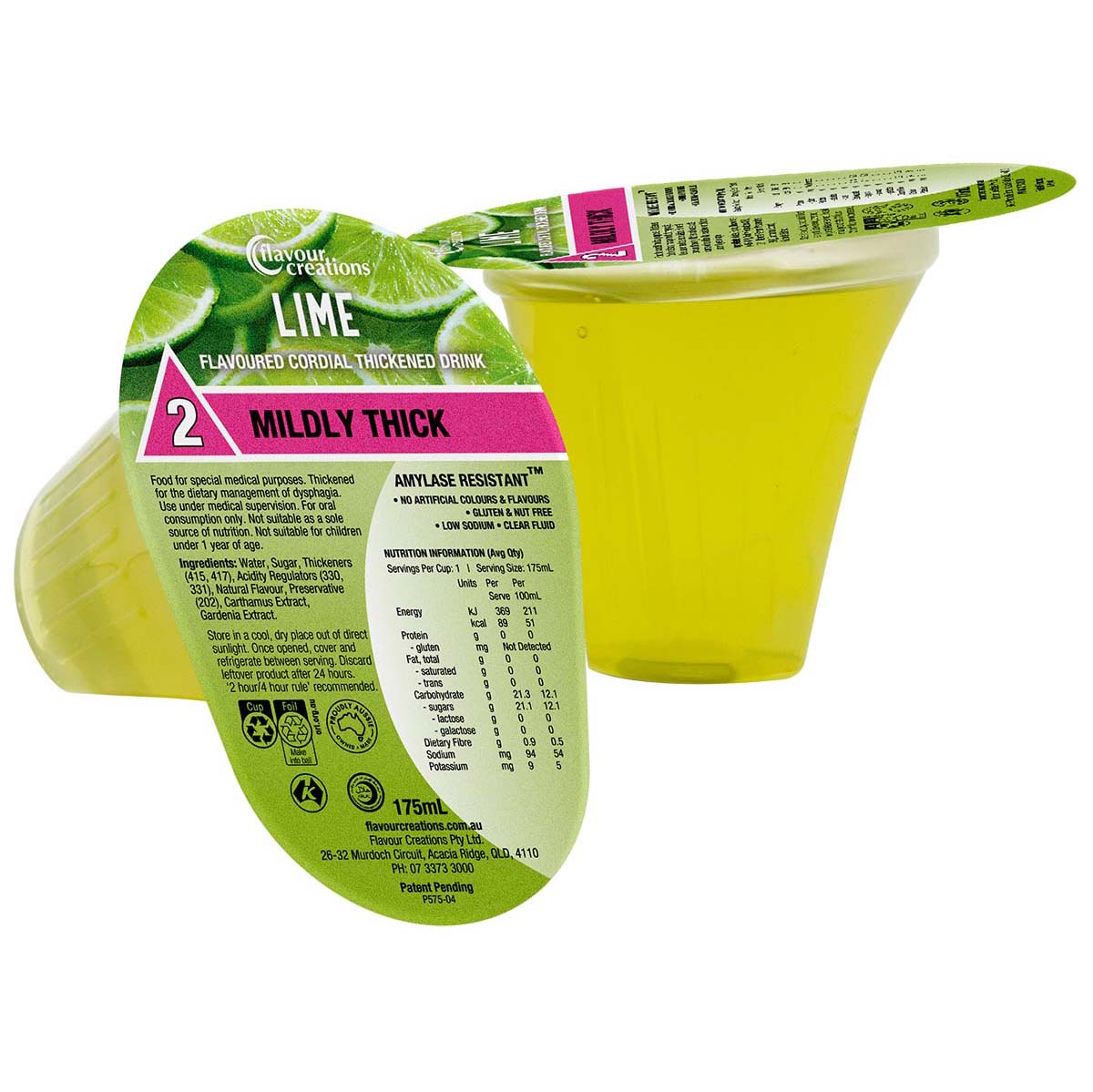 Lime Flavoured Thickened Cordial Drink - Image 4