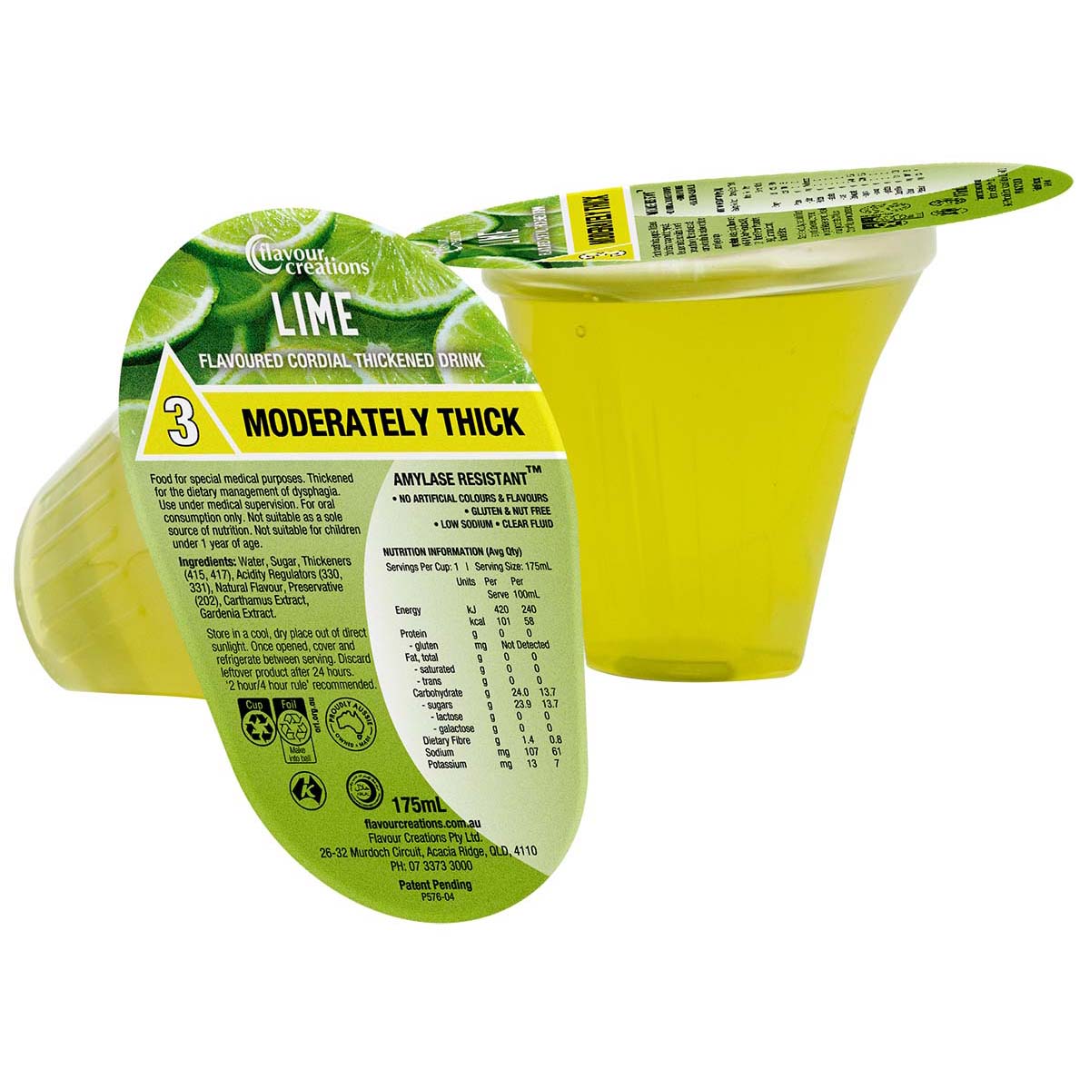 Lime Flavoured Thickened Cordial Drink - Image 3