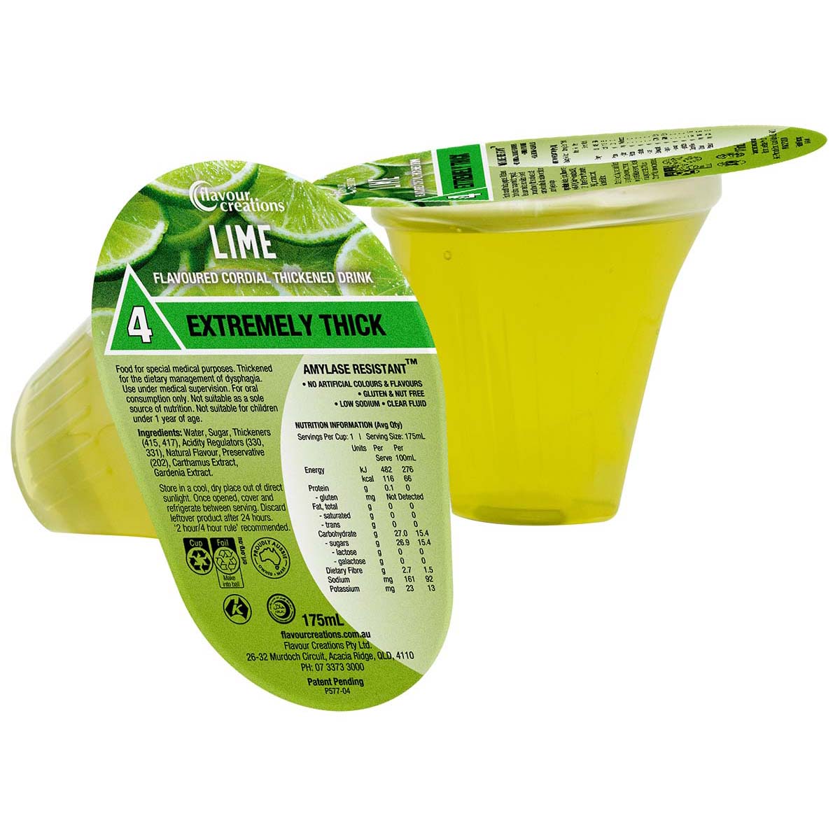 Lime Flavoured Thickened Cordial Drink - Image 2