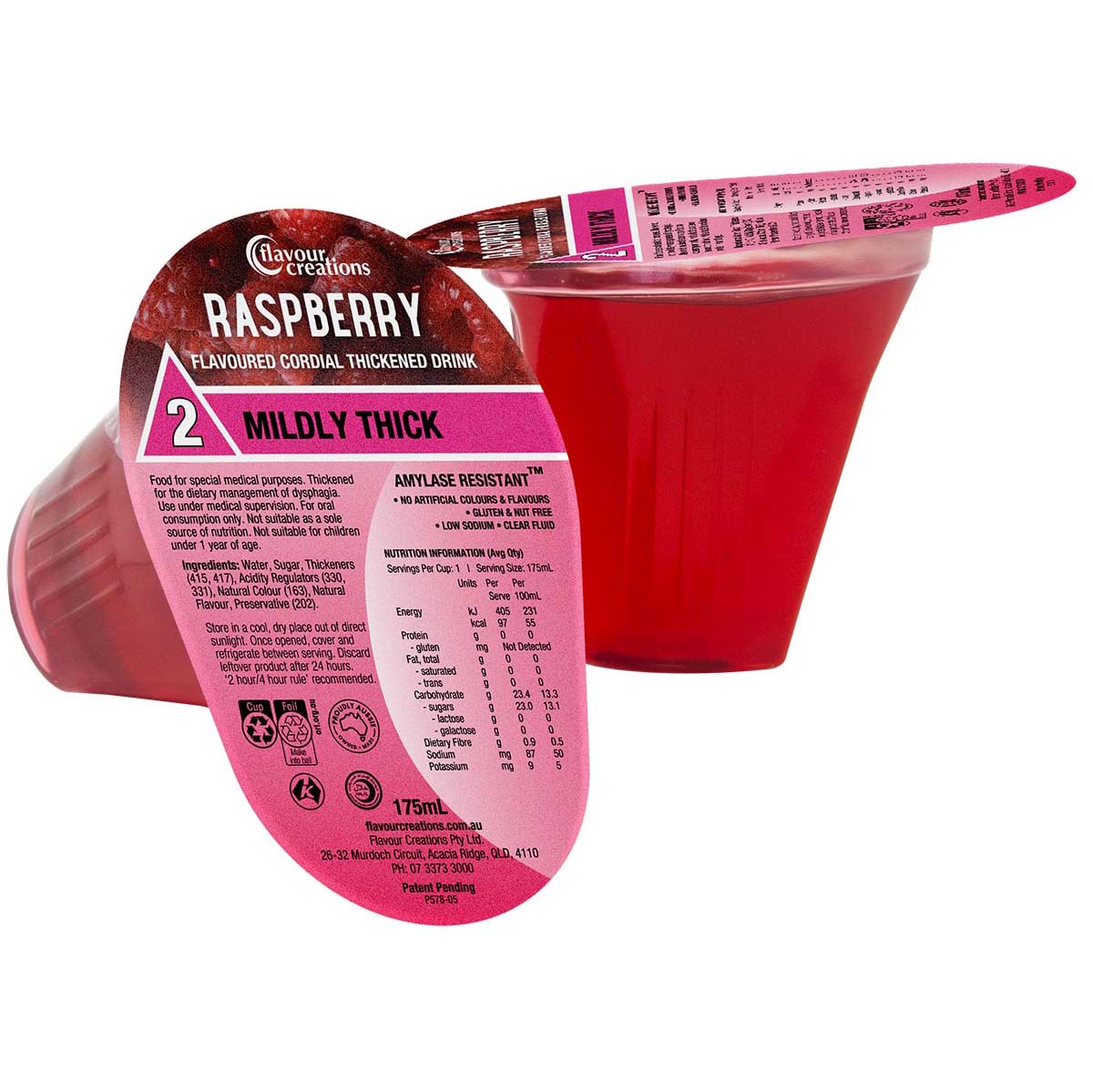 Raspberry Flavoured Thickened Cordial Drink - Image 4