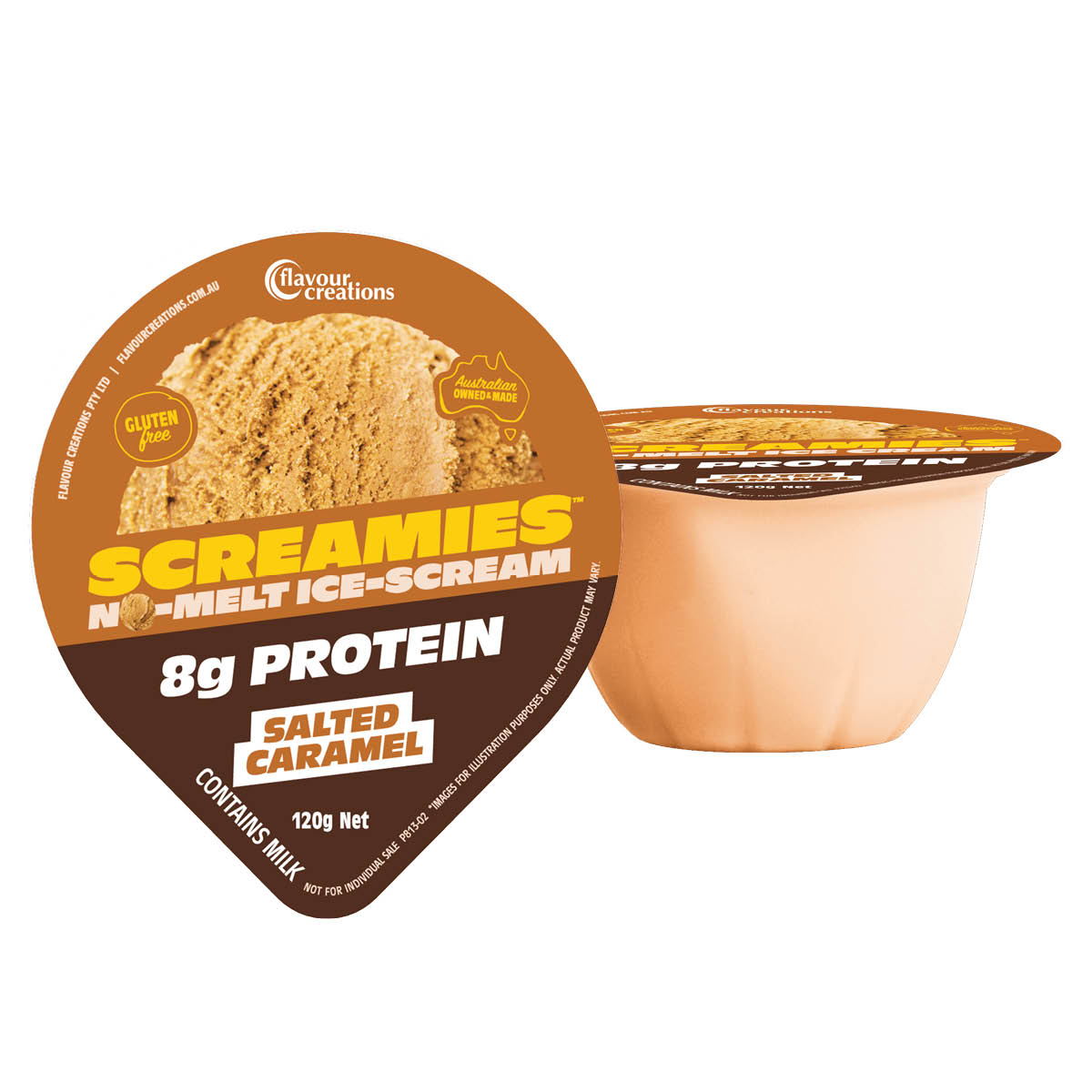 Salted Caramel 8g Protein SCREAMIES No Melt Ice Cream